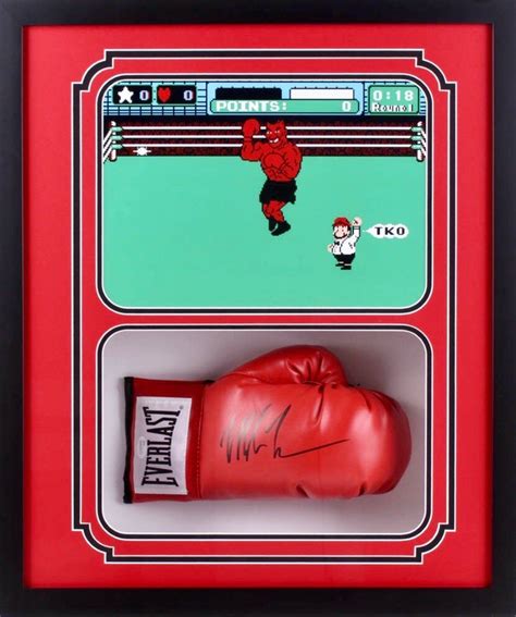 Mike Tyson Signed 22x26x5 Custom Framed Shadowbox Boxing Glove Display JSA Boxing Glove Display ...