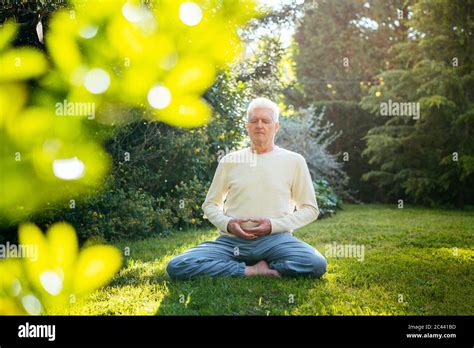 Man meditating nature hi-res stock photography and images - Alamy