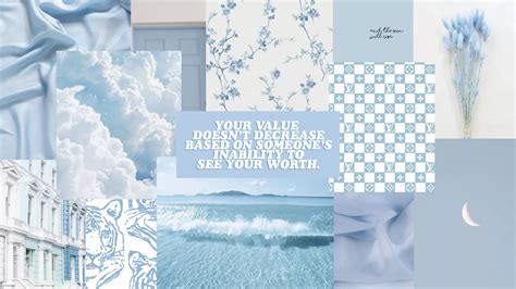 Desktop | background collages | Cute laptop wallpaper, Aesthetic desktop wallpaper, Baby blue ...