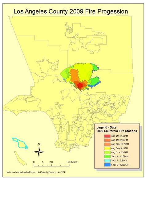 SalyH Geo7 - Maps Maps Maps: 2009 Los Angeles Station Fire