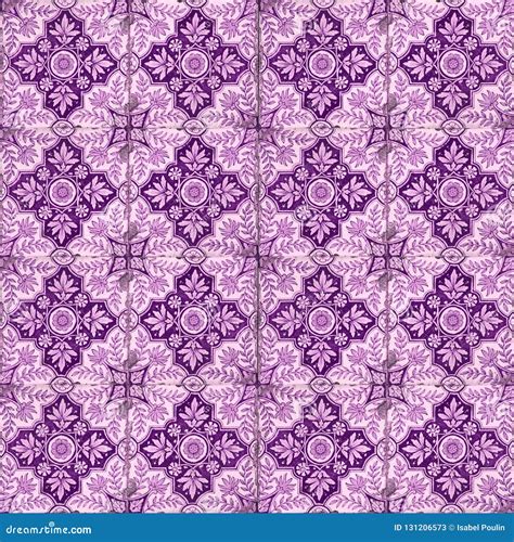 Collection of Purple Patterns Tiles Stock Illustration - Illustration ...