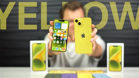 YELLOW iPhone 14 & 14 Plus - Color Comparison & Silicone Case Combos ...