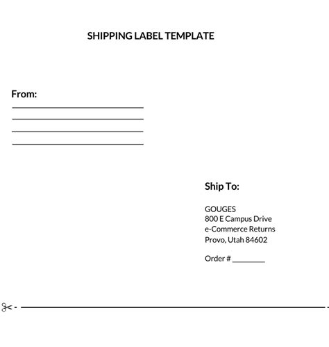 Large Free Printable Shipping Labels