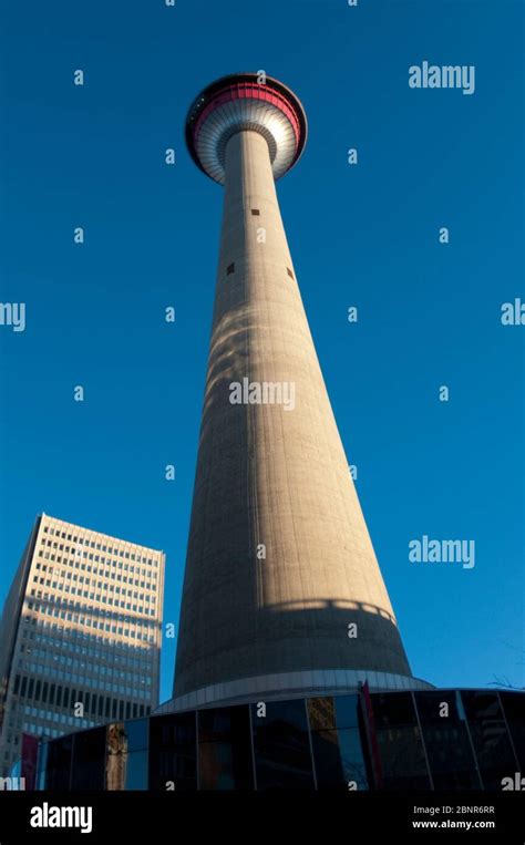 Calgary Tower observation tower, Calgary, Alberta, Canada Stock Photo ...