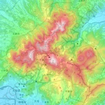 Yangmingshan National Park topographic map, elevation, terrain