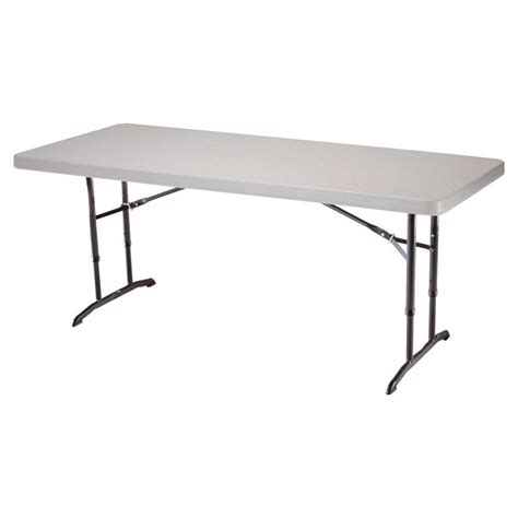 Lifetime 6 ft. Almond Adjustable Height Folding Table-22920 - The Home Depot