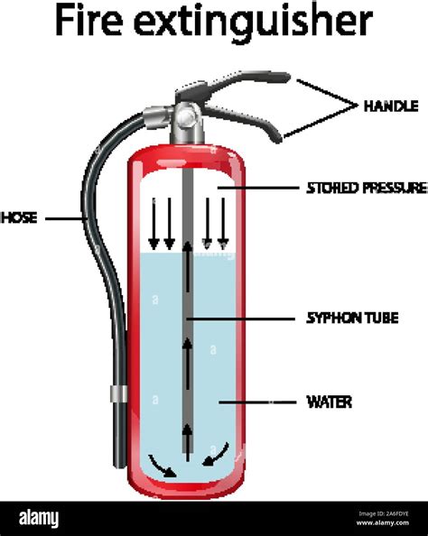 Diagram showing inside fire extinguisher illustration Stock Vector ...