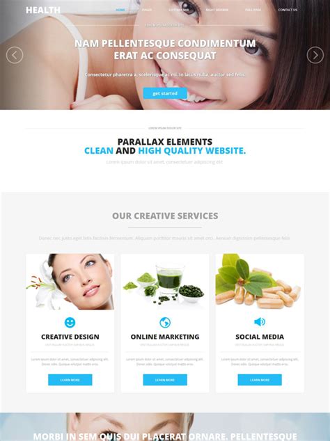 Skin Cosmetic Website Template - Health - Website Templates - DreamTemplate