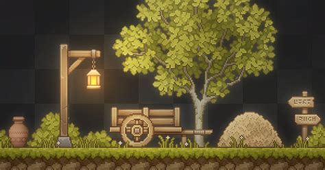 Pixel Art Platformer - Village Props (FREE Asset) : Unity2D