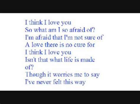 i think i love you with lyrics by kaci brown - YouTube