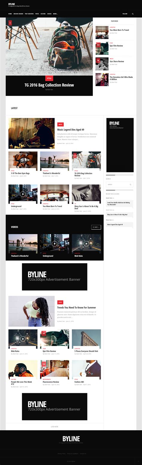 Byline - Magazine & Blog WordPress Theme by WebsiteSmash | ThemeForest