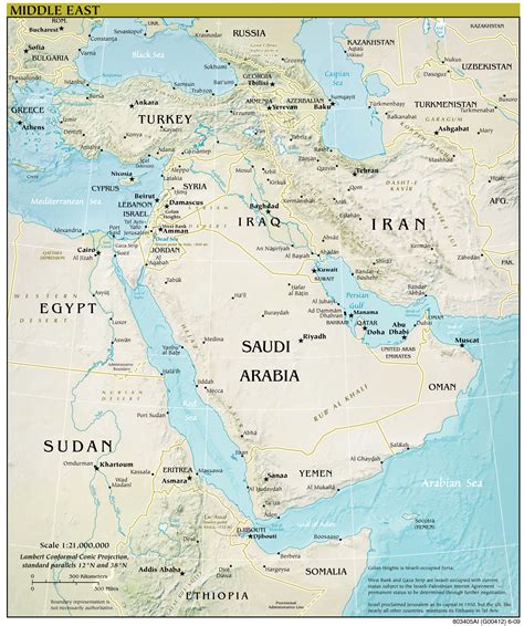 Printable Middle East Map - Free Printable Templates