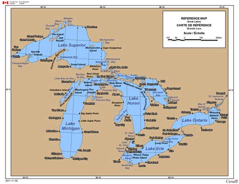 Reference Map of the Great Lakes | Canada & America | Pinterest | Lakes and Ontario