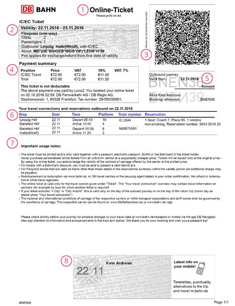 German train ticket translation - Rail Europe Help