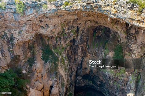 Aerial Interior View Of The Pit Of Hell Stock Photo - Download Image ...