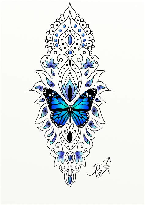 Butterfly Mandala by Skulls and roses Tattoo | Mandala tattoo design, Mandala tattoos for women ...