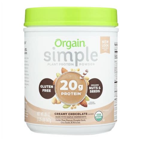 Orgain - Plant Protein Powder Creamy Chocolate -1.25lb, 1.25 LB - Kroger