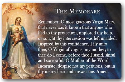 The Memorare Prayer Card – Catholic ID