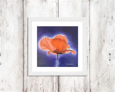 Poppy Original Oil Painting Oil on Canvas Poppy Flower Red and - Etsy