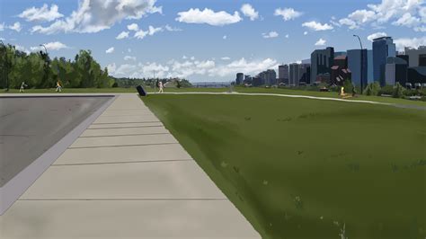 Anime Style Hillside Park Background by wbd on DeviantArt