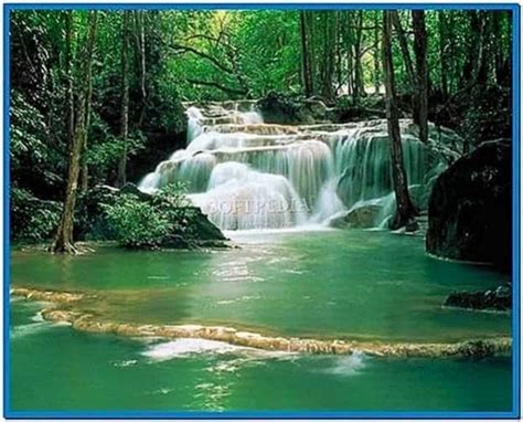 Moving waterfall screensaver - Download free