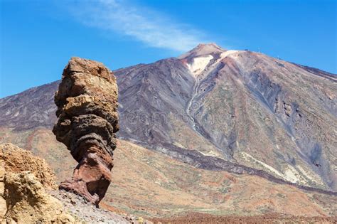 Peak of Teide Volcano on Tenerife Island on Canary Islands Highest Mountain in Spain Stock Photo ...