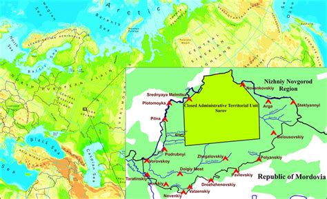 Geographic location of the Mordovia State Nature Reserve in Europe ...