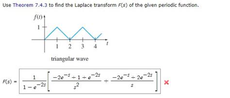 Solved Use Theorem 7.4.3 to find the Laplace transform F(s) | Chegg.com