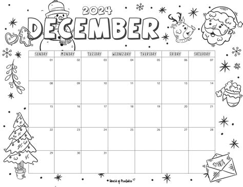 2024 coloring calendar free printables – Artofit