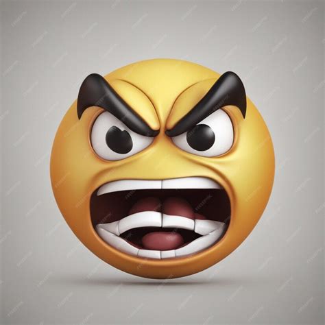 Premium AI Image | 3D angry mad emoji sign wallpaper