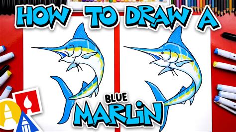 How To Draw A Blue Marlin - Art For Kids Hub