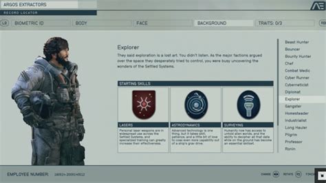 Every Starfield character creation option explained