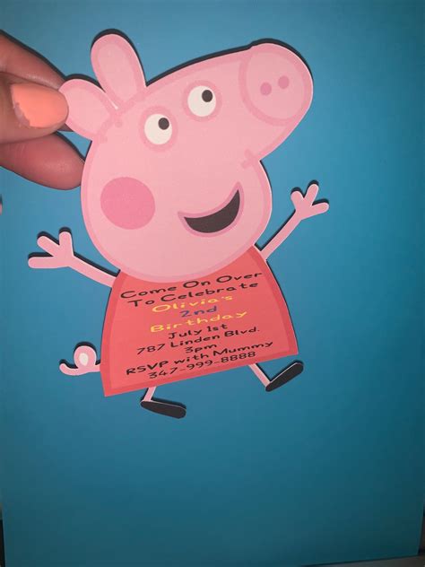 Peppa Pig Inspired Party Invitations - Etsy