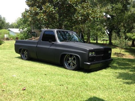 Image result for 84 chevy short box matte black | Gm trucks, Square ...