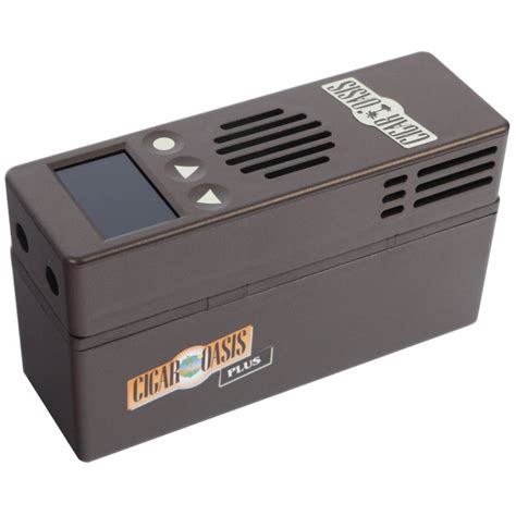 Cigar Oasis Plus 3.0 Electronic Cigar Humidifier w/ Silver Digital ...