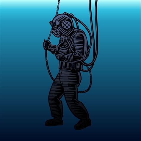 Deep Sea Diver Diving · Free vector graphic on Pixabay