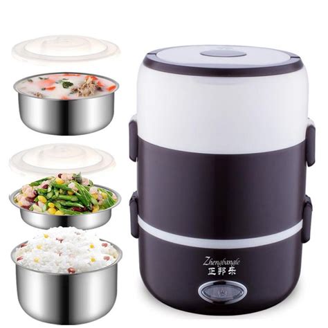 NỒI CƠM ĐIỆN MINI 3 TẦNG INOX - HỘP CƠM ĐIỆN | Shopee Việt Nam