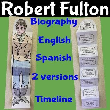 ROBERT FULTON - BIOGRAPHY FOLDABLE - TIMELINE - English and Spanish