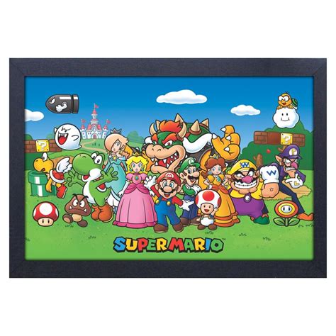 Super Mario Bros. Characters Framed Art Print