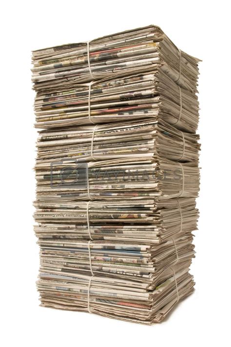 Towering stack of newspapers for recycling by Balefire9 Vectors ...