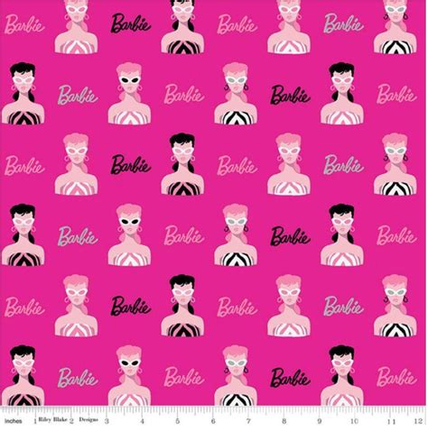 Barbie Fabric Main Hot Pink Fabric Barbie Mattel From Riley | Etsy