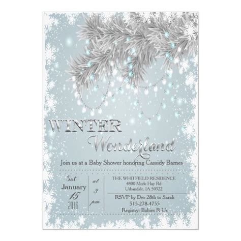 Winter Wonderland Baby Shower Invitation | Zazzle.com