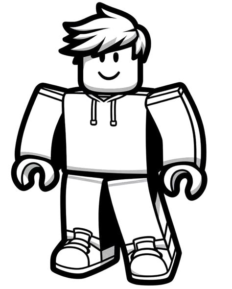 Easy Roblox Player coloring page - Download, Print or Color Online for Free