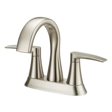 Jacuzzi Lyndsay Brushed Nickel 2-Handle 4-in Centerset WaterSense ...