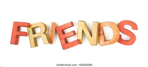 Word Friends Made Colored Paint Wooden Stock Photo 450260584 | Shutterstock