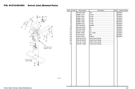 Komatsu PC210-10M0 , PC210LC-10M0 Excavator Parts Manual