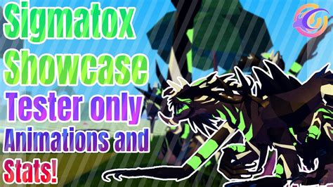 Sigmatox Showcase | Tester Only | Animations and Stats | Creatures of Sonaria | Roblox - YouTube