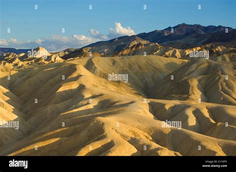 Siltstone erosion at Zabriskie Point, Furnace creek, Death Valley National Park, California, USA ...