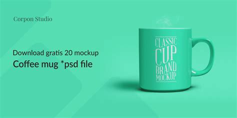 Download 20 Coffee Mug Mockup PSD Gratis - Jago Desain
