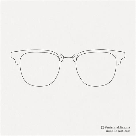 Simple Outline of a Classic Pair of Sunglasses as a Tattoo Design